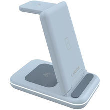 Бездротовий зарядний пристрій CANYON WS-304 3в1 QI Blue (CNS-WCS304BL)
