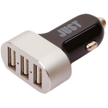 Автомобильное зарядное устройство JUST Evo Trio USB Car Charger (CCHRGR-V-BLCK)