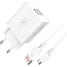 Сетевое зарядное устройство SKYDOLPHIN SC30V (2USB, 2.1A) White (MZP-000114)