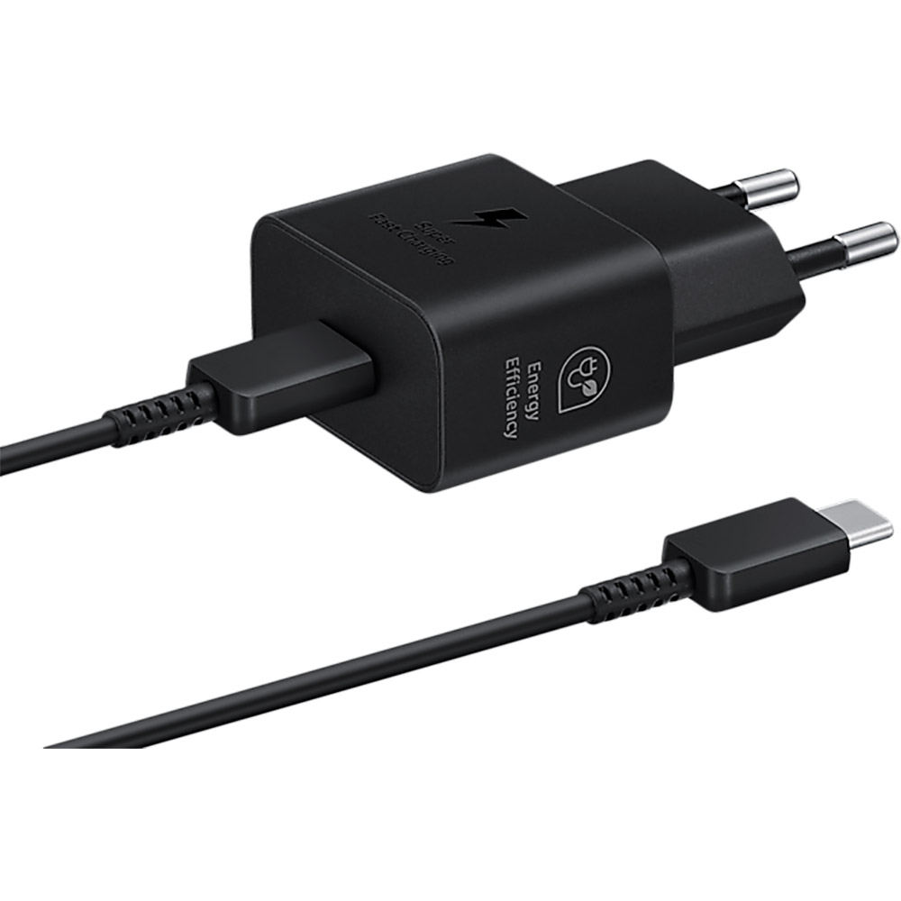 Сетевое зарядное устройство SAMSUNG 25W Travel Adapter Black (EP-T2510XBEGEU) Тип кабеля USB Type-С