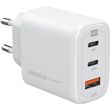 Зарядний пристрій INTALEO TCG65GAN GAN 2USB-C PD+USB-A QC 3.0 65W White (1283126559525)