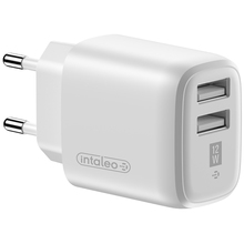 Мережевий зарядний пристрій INTALEO TCG242 Fast Charge 2USB 2.4A 12W White (1283126578281)