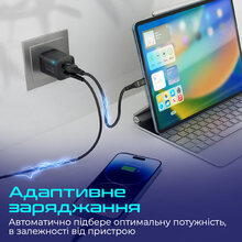 Сетевое зарядное устройство PROMATE Powerport-25ac Black (powerport-25ac.black)