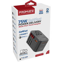 Мережевий зарядний пристрій PROMATE Tripmate-GaN75 (tripmate-gan75)