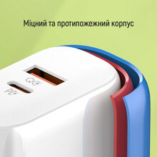 Сетевое зарядное устройство COLORWAY GaN3 45W PPS USB+Type-C QC3/PD White (CW-CHS042PD-WT)