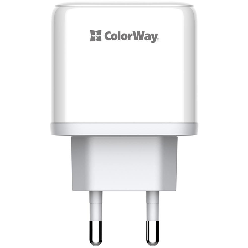 Покупка Сетевое зарядное устройство COLORWAY GaN3 45W PPS USB+Type-C QC3/PD White (CW-CHS042PD-WT)