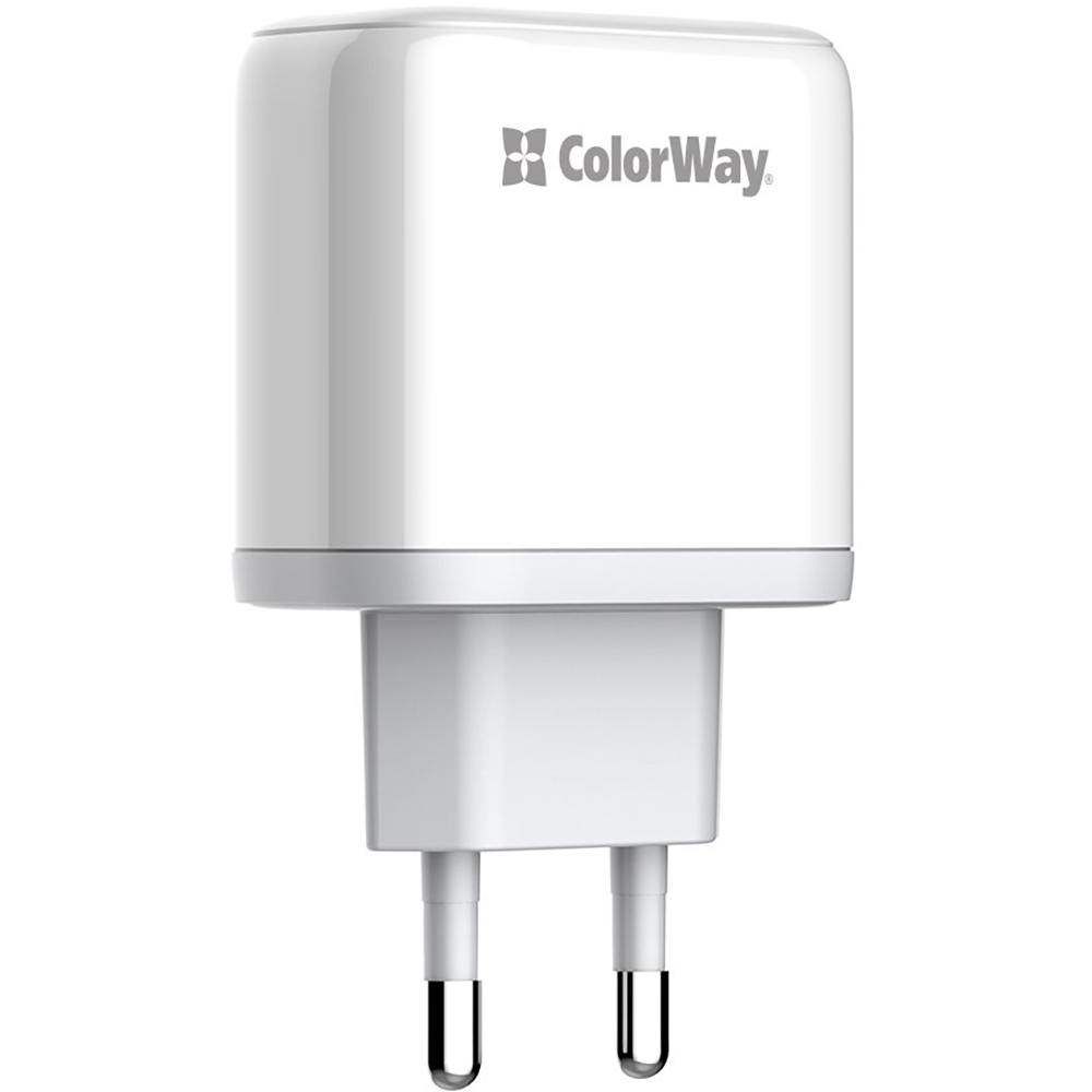 Заказать Сетевое зарядное устройство COLORWAY GaN3 45W PPS USB+Type-C QC3/PD White (CW-CHS042PD-WT)
