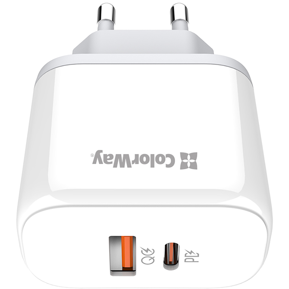 Сетевое зарядное устройство COLORWAY GaN3 45W PPS USB+Type-C QC3/PD White (CW-CHS042PD-WT) Выходной разъем USB 