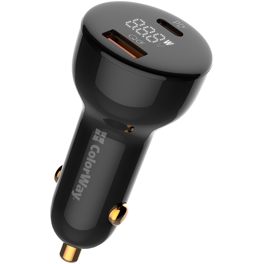 Зарядний пристрій COLORWAY 100W PPS USB+Type-C QC4/PD Black (CW-CHA044PD-BK) Вихідний роз'єм USB