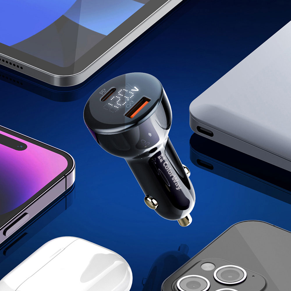Огляд Зарядний пристрій COLORWAY 100W PPS USB+Type-C QC4/PD Black (CW-CHA044PD-BK)
