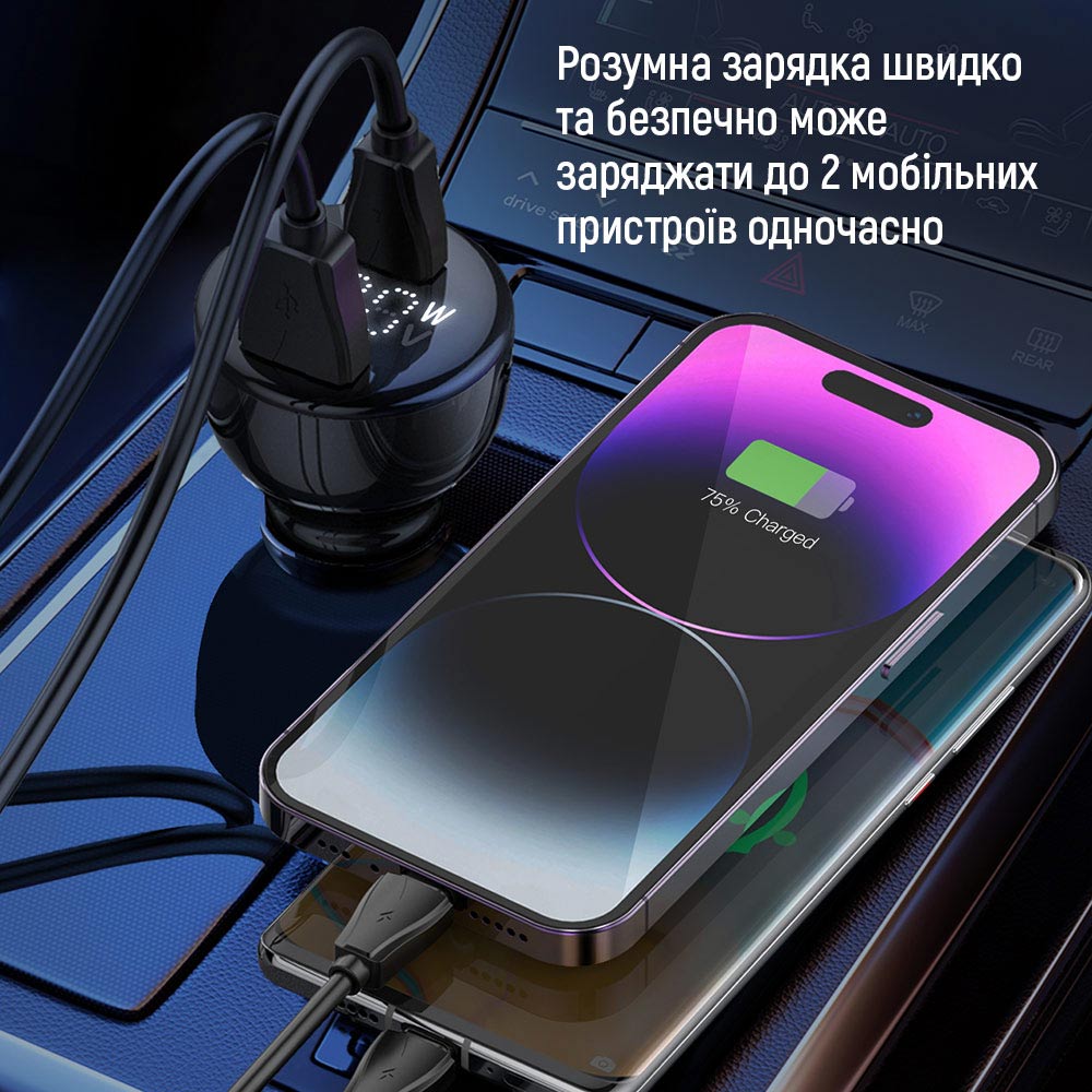 Зображення Зарядний пристрій COLORWAY 100W PPS USB+Type-C QC4/PD Black (CW-CHA044PD-BK)