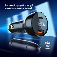 Зарядний пристрій COLORWAY 100W PPS USB+Type-C QC4/PD Black (CW-CHA044PD-BK)