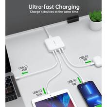 Сетевое зарядное устройство CHOETECH GaN 100 Вт (PD8008-EU-WH)
