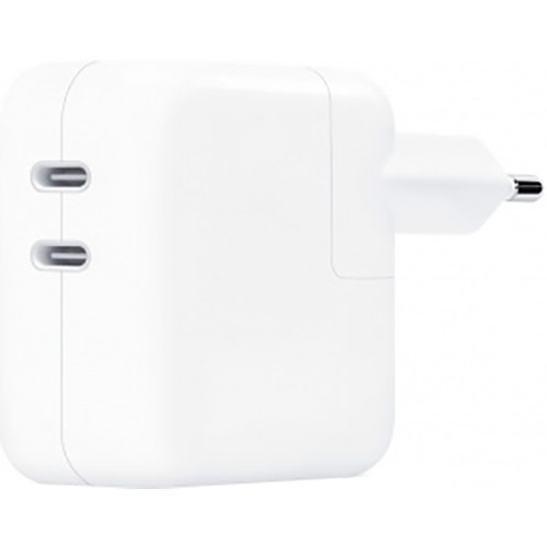 Зарядний пристрій APPLE 35W Dual USB Type-C Power Adapter White (MW2K3ZM/A) Зарядний пристрій APPLE 35W Dual USB Type-C Power Adapter White (MW2K3ZM/A)
