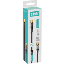 Сетевое зарядное устройство COLORWAY USB-C PD 20W +USB-C-Light 27W 1.2м Black (CW-CHS026PD-BK/CBPDCL057)