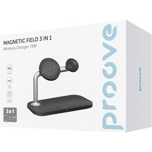 Бездротовий зарядний пристрій PROOVE Magnetic Field 3 in 1 Black (44657)
