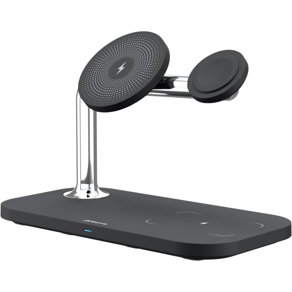 Бездротовий зарядний пристрій PROOVE Magnetic Field 3 in 1 Black (44657)