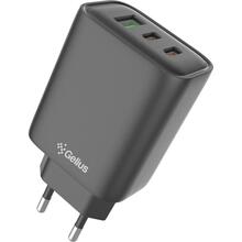 Сетевое зарядное устройство GELIUS Power Pulse GP-HC057 65W USB+2Type-C QC/PD/PPS Black (96524)