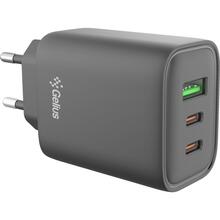 Сетевое зарядное устройство GELIUS Power Pulse GP-HC057 65W USB+2Type-C QC/PD/PPS Black (96524)