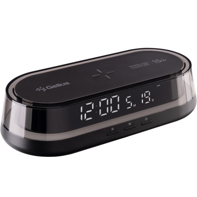 Фото 4 Беспроводное зарядное устройство GELIUS GP-SDC02 15W Wireless RGB Time Bridge 2 (95661)
