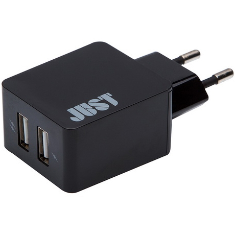 Зарядное устройство JUST Core Dual USB Wall Charger (WCHRGR-CR-BLCK)