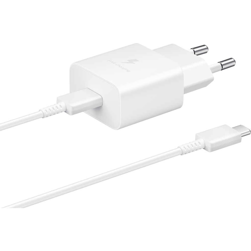 Сетевое зарядное устройство SAMSUNG 15W Power Adapter White (EP-T1510XWEGEU) Тип кабеля USB Type-C х USB Type-C