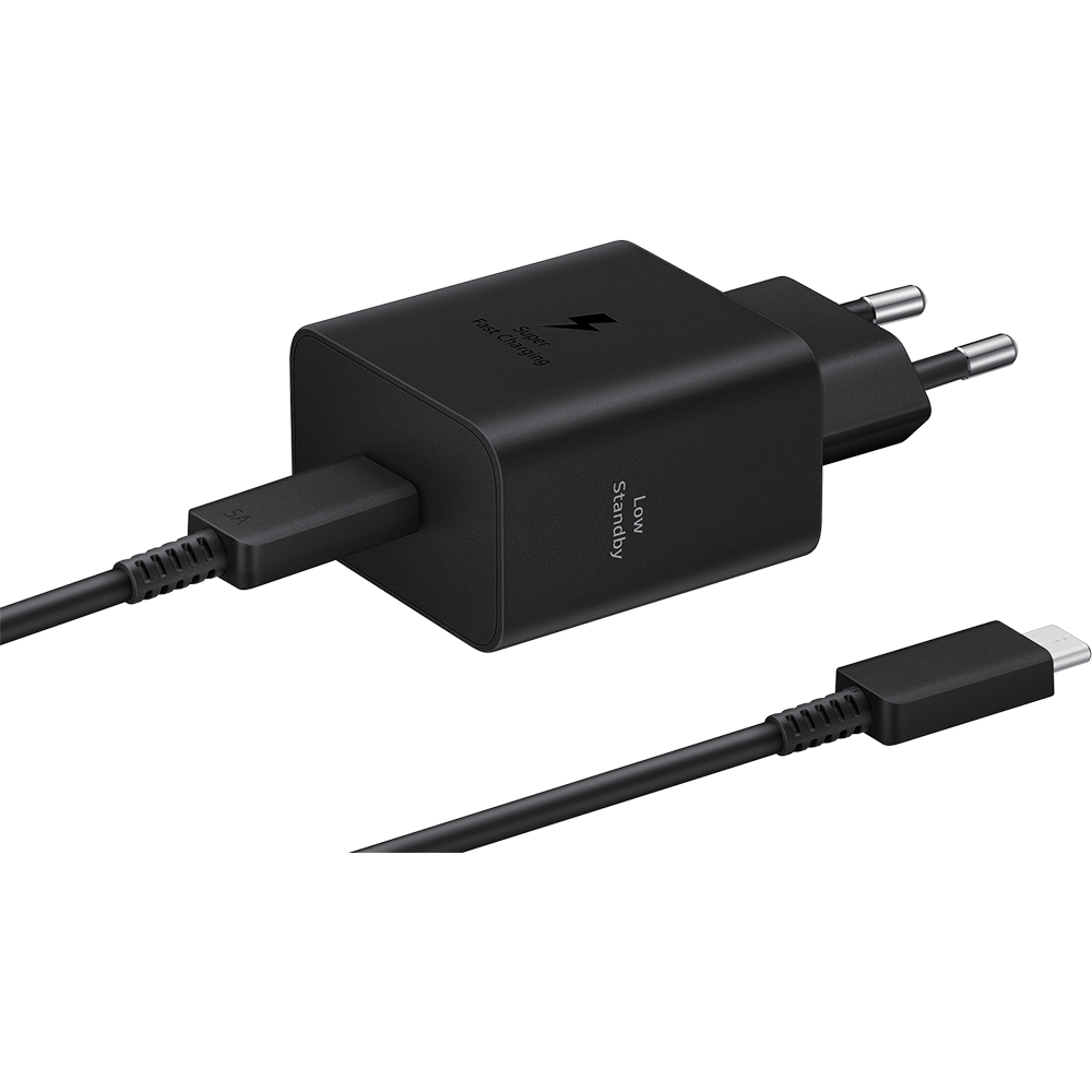 Сетевое зарядное устройство SAMSUNG 45W Compact Power Adapter Black (EP-T4511XBEGEU) Тип кабеля USB Type-C х USB Type-C
