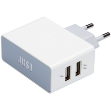 Зарядное устрйоство JUST WCHRGR-THNDR-WHT (2.1A/10W, 2USB) White