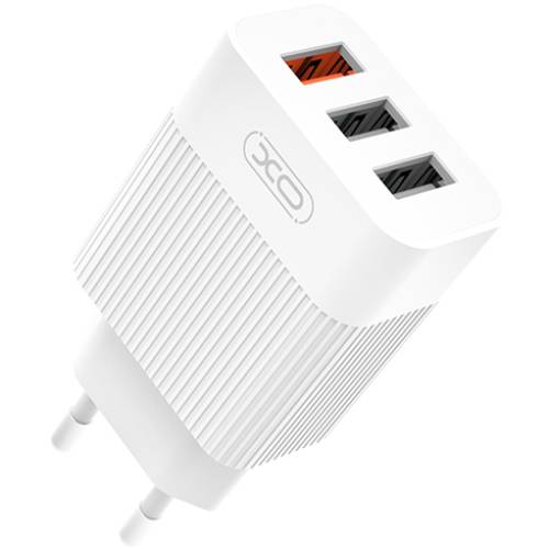 Мережевий зарядний пристрій XO L72 3USB QC3.0 White