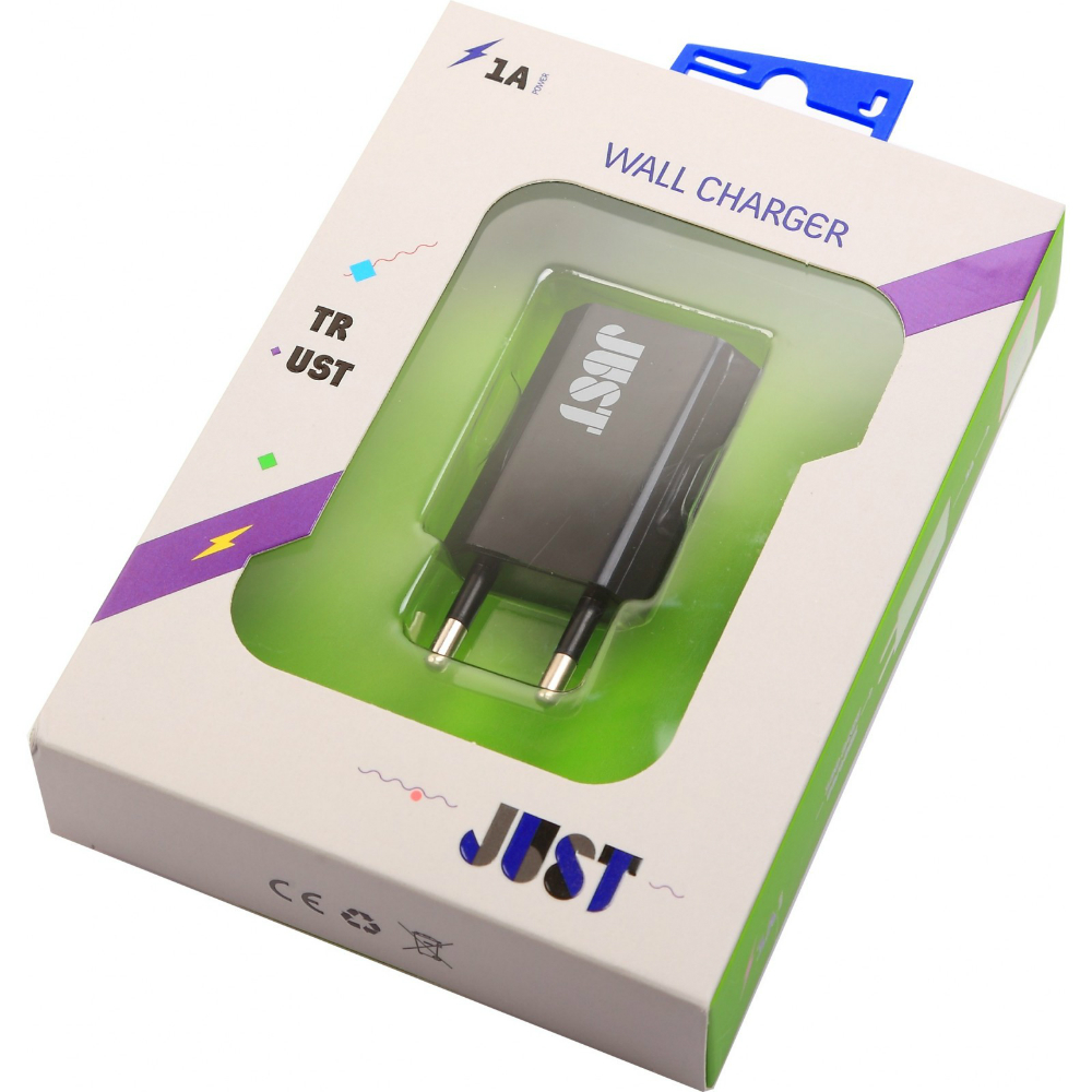 Зарядное устройство JUST Trust USB Wall Charger (WCHRGR-TRST-BLCK) black Тип сетевое зарядное устройство