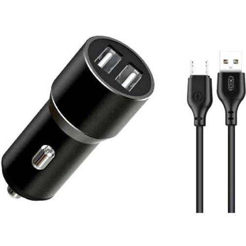 Автомобильное зарядное устройство XO TZ09 Black +MicroUSB