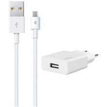 Мережевий зарядний пристрій TTEC SmartCharger USB 2А White (2SCS20MB) + кабель microUSB