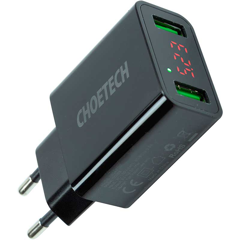 Зарядний пристрій CHOETECH 2xUSB 11W (C0028)