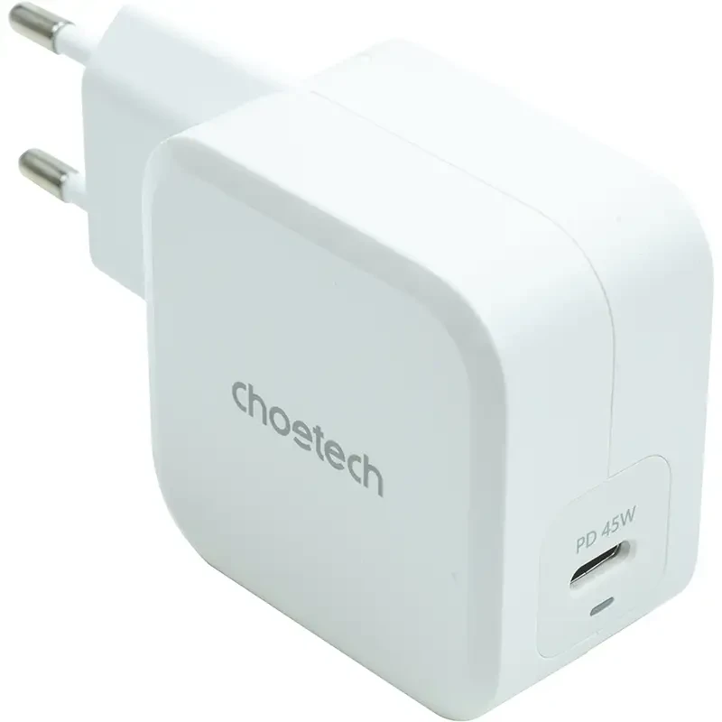 Зарядний пристрій CHOETECH GaN USB Type-C 45W PD QC PPS (PD8007)