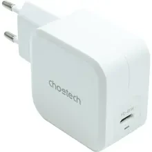 Зарядний пристрій CHOETECH GaN USB Type-C 45W PD QC PPS (PD8007)