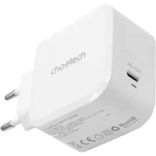 Зарядний пристрій CHOETECH GaN USB Type-C 45W PD QC PPS (PD8007)