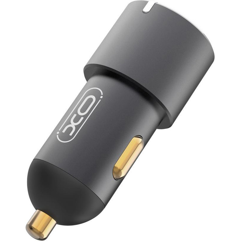 Зовнішній вигляд Автомобільний зарядний пристрій 1 USB QC 3.0 + 2 Type-C PD (60W) Black (XO-CC45-BK)