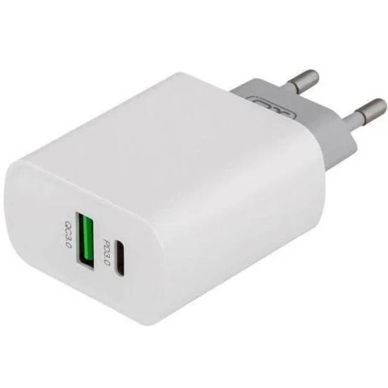 Сетевое зарядное устройство XO L64 20W/1 USB 1 USB-C + кабель Lightning White (XO-L64i-WH) Кабель съемный