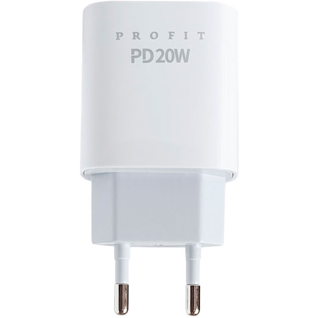 Зарядний пристрій Profit U58 PD 20W USB A+Type-C + кабель USB Type-C White (01000009008011006776) Тип мережевий зарядний пристрій