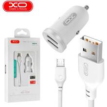 Автомобільний зарядний пристрій XO TZ08 2.1A/2 USB + microUSB White (TZ08-M-WH)