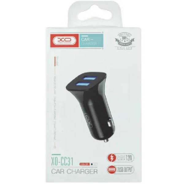 Автомобильное зарядное устройство XO TZ10 2.4A/2 USB Black (TZ10-BK) Тип автомобильное зарядное устройство