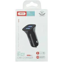 Автомобильное зарядное устройство XO TZ10 2.4A/2 USB Black (TZ10-BK)