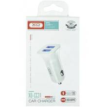 Автомобільний зарядний пристрій XO TZ10 2.4A/2 USB White (TZ10-WH)