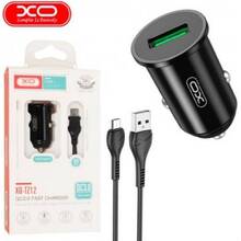 Автомобильное зарядное устройство XO TZ12 18W/1 USB QC 3.0 + microUSB Black (TZ12-M-BK)