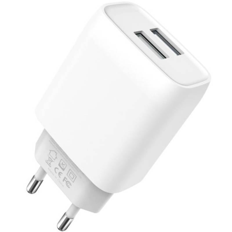 Зарядний пристрій XO L57 2.4A/2USB + microUSB White (L57-M-WH) Потужність 12