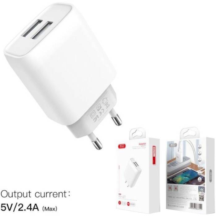 Сетевое зарядное устройство XO L57 2.4A/2USB + microUSB White (L57-M-WH) Тип сетевое зарядное устройство