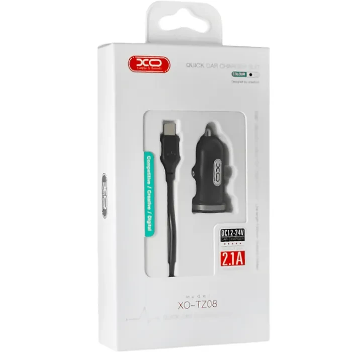 Автомобильное зарядное устройство XO TZ08 2.1A/2 USB + microUSB Black (TZ08-M-BK) Выходной разъем USB 