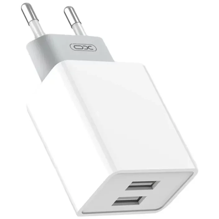 Сетевое зарядное устройство XO L65 2.4A/2USB + lightning White (L65-L-WH)