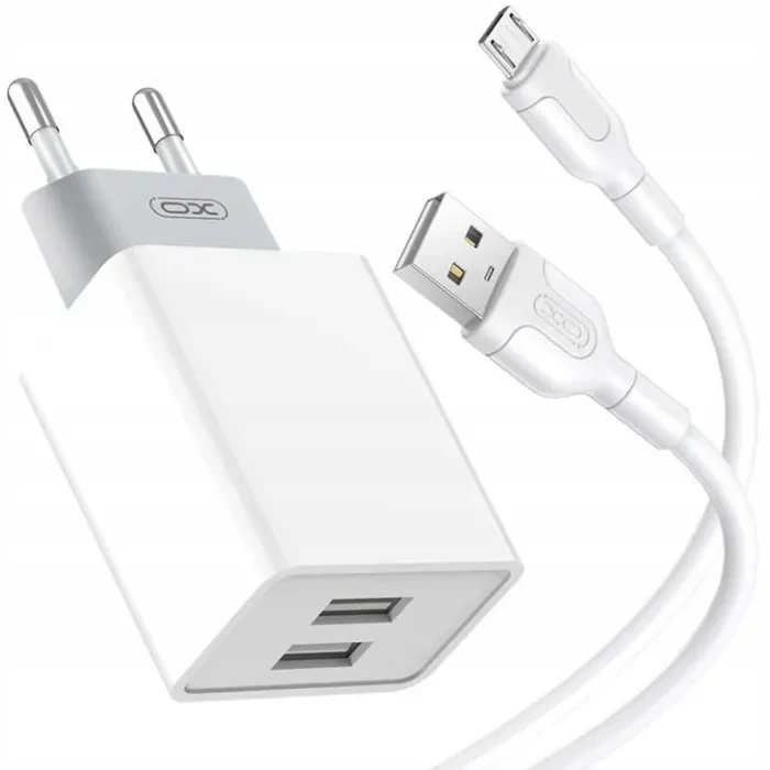 Сетевое зарядное устройство XO L65 2.4A/2USB + microUSB White (L65-M-WH) Тип сетевое зарядное устройство