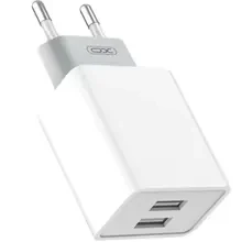 Зарядний пристрій XO L65 2.4A/2USB + microUSB White (L65-M-WH)